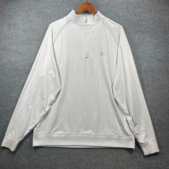FootJoy 1/4 Zip Golf Pullover Men's XL White Long Sleeve Stretch Outdoors Active - Picture 1 of 10